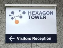 New signage at Hexagon Tower as part of BEST re-brand