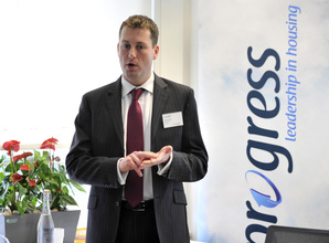 Mobysoft's Managing Director Derek Steele, speaking at a Progress event